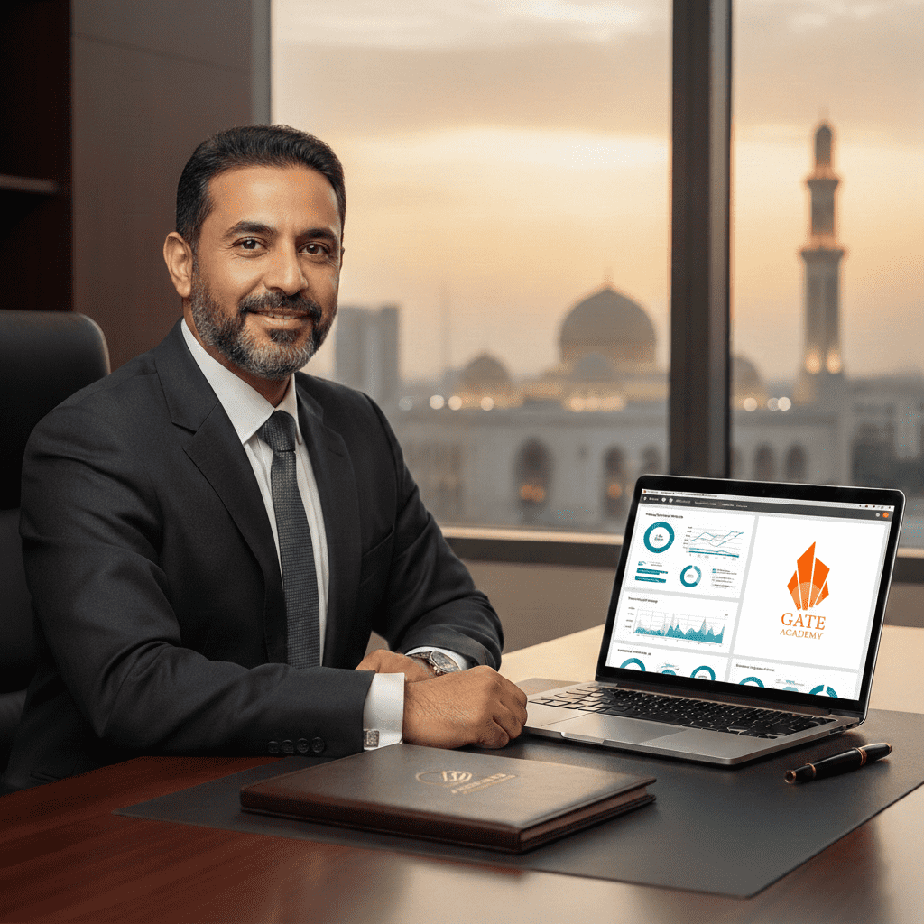  An executive in Muscat pursuing an online MBA via Gate Academy with British accreditation 