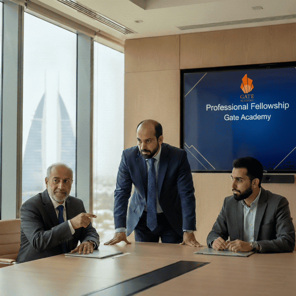  "Developing Bahraini leadership and professional fellowship by Gate Academy in a modern workspace." 